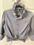 Ivy long slleeve michael Kors fitted sirt with ruffle collar